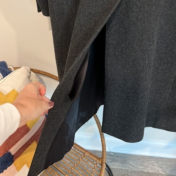 Vintage Christian Dior mens dark gray wool trench jacket size large - Picture 6 of 8